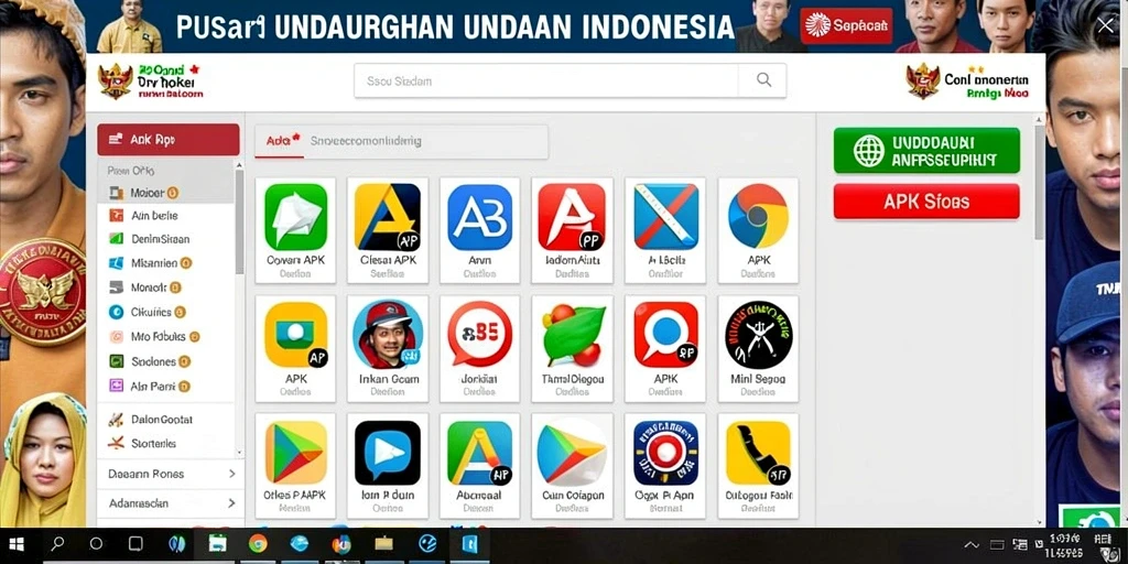 Screenshot menunjukkan antarmuka utama yang menarik.
