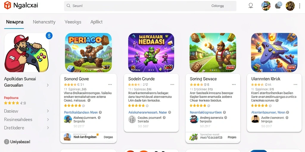 Screenshot menunjukkan aksi mendebarkan dalam permainan.
