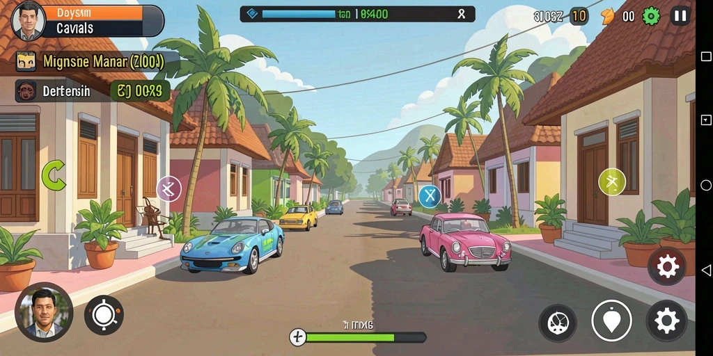 Screenshot menampilkan antarmuka permainan yang menarik.