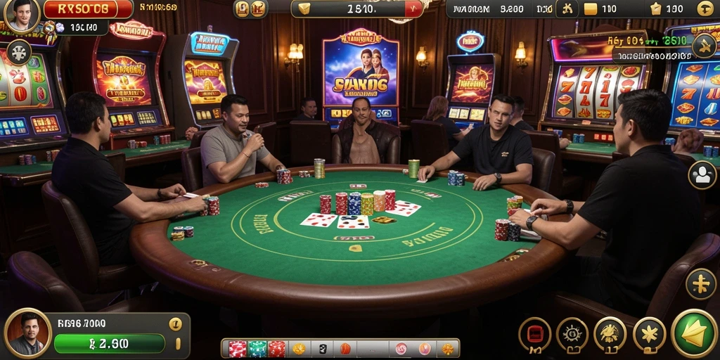 Screenshot menampilkan mesin slot dengan tema petualangan.