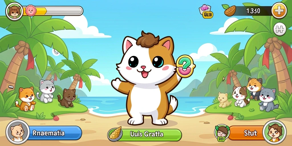 Tampilan awal game yang menarik dan penuh warna.